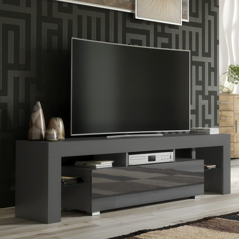 Daretha TV Stand for TVs up to 48", Dark Grey