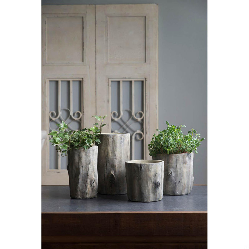 Ensemble de 2 pots à fleurs Fillmore 6,5 x 6,5 x 6,5 po, petit rond