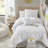 Bailey White Diamond Pucker Woven Wrinkle Resistant 3-Piece Twin/Twin XL Comforter Set-110406109-110406110