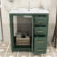 Ensemble de meuble-lavabo autoportant 3 tiroirs 30 po avec lavabo en céramique et portes à fermeture douce Harsimar-1301703076