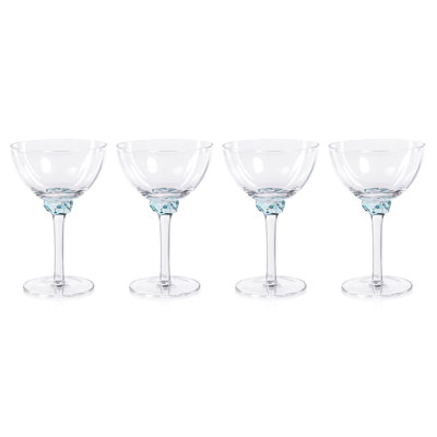Priolo Martini / Cocktail Optic Glasses, Set of 4