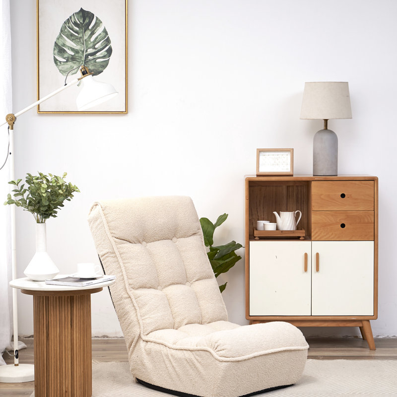 Chaise réglable à 4 compartiments, peu encombrante, cadre en métal blanc inclinable multifonctionnel pour la maison,