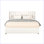 Grand lit plateforme tapissier Grimona Anda Ivory