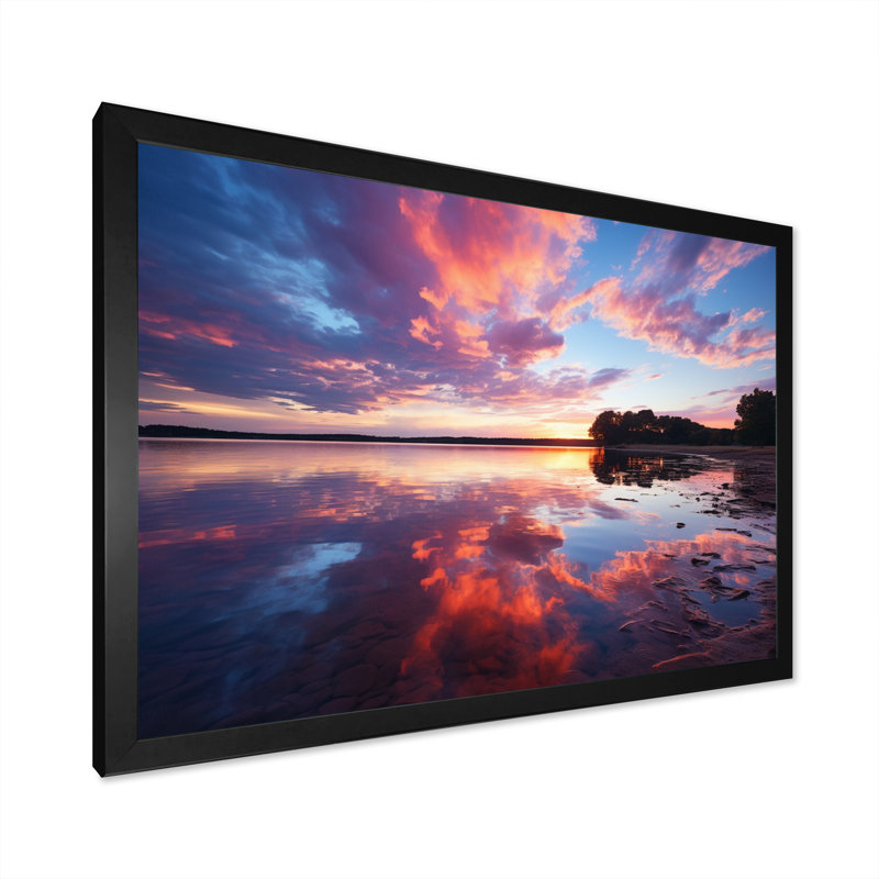 Blue Sky Skyline Symphony sur toile, Cadre photo noir, H 30 po x l 40 po x P 1,5 po