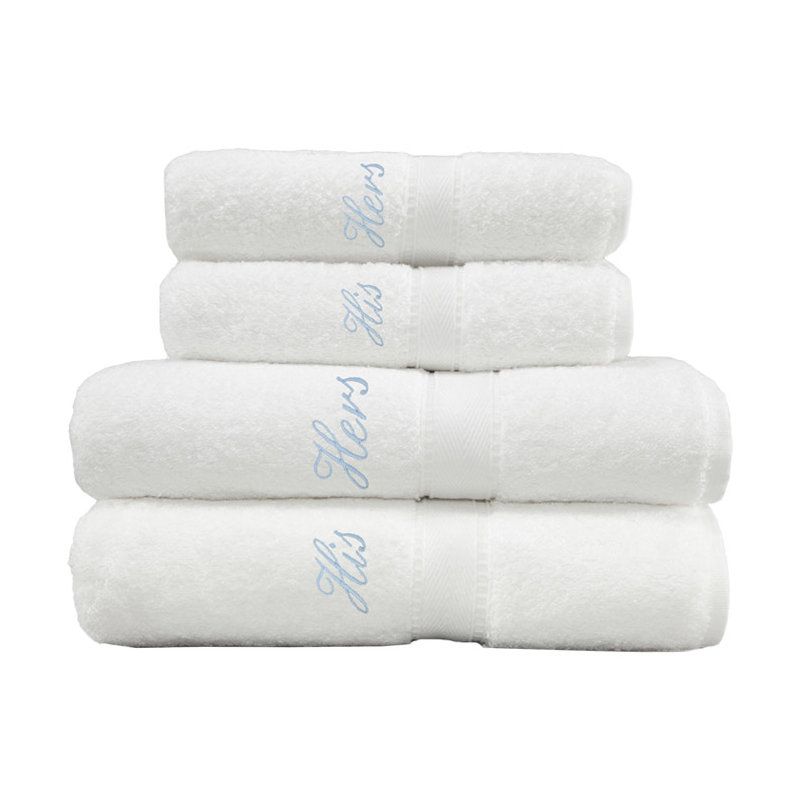 Super Plush Mulit-Size Set, White/light blue
