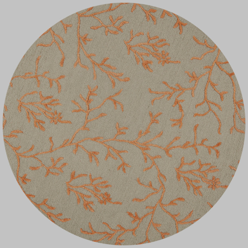 McKittrick Hand Tufted Wool Floral Rug, Rectangle 2' x 3'