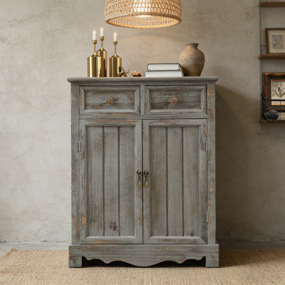 Light grey Solid Wood Shoe Storage Bench