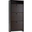 Range-chaussures, 3 fentes rabattables, chute, espace pour les petits objets sur l'armoire de rangement à tablette supérieure, tiroirs, dispositif de surmatelas, objets