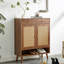 Armoire à chaussures 34,7 po x 13,7 po x 43 po multifonctionnelle de couleur noyer moderne et minimaliste - se fond parfaitement dans les maisons de style nordique et industriel-1167371461