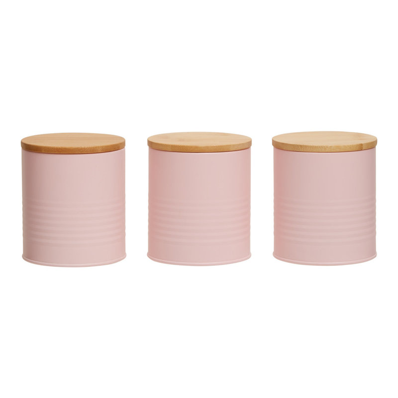 Alton Metal Jar - Set of 3, Pink