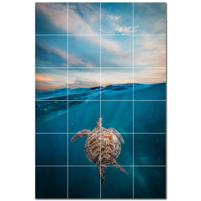 4.25 in. x 4.25 in. Ceramic Decorative Mural