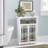 Freestanding Two-Door Floor Accent Cabinet with Open Shelf-944051270