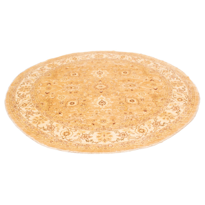 Tapis brun clair / crème en laine nouée à la main de conception unique 9 pi 10 po New Age Glennallen