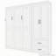 Lit escamotable avec armoire de rangement et tête de lit tapissier Murphy-1866402774