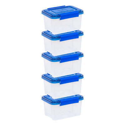 6 Qt./1.5 Gal. Weatherproof Clear Plastic Storage Tote