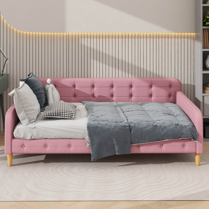 Lit de jour revêtu de tissu d'ameublement, Lit double, Rubine