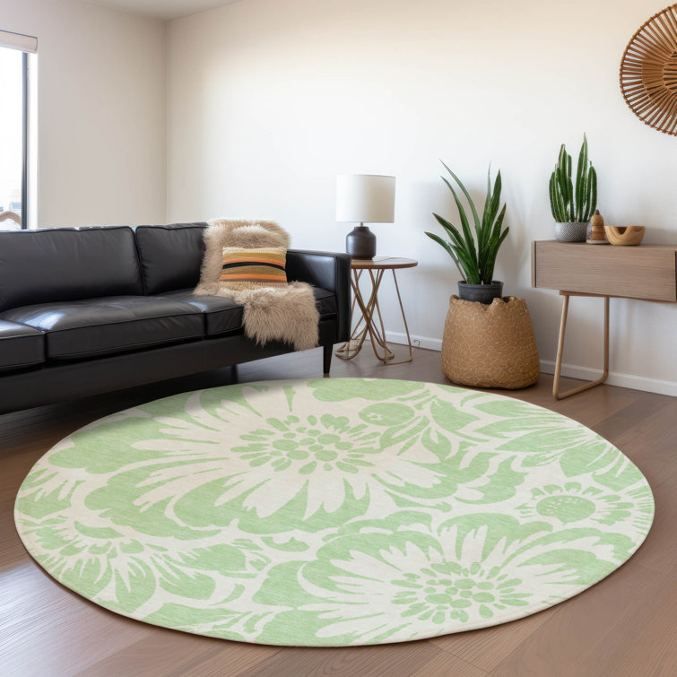 Premium Machine Washable Cerrito AMF551 Mint Rug