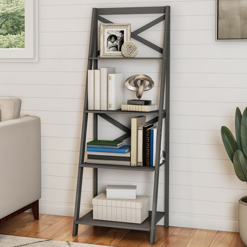 Ladder Bookcase, Gray