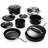 Gotham Steel Modern Collection 11 Pc Cream Nonstick Cookware Set-98131976