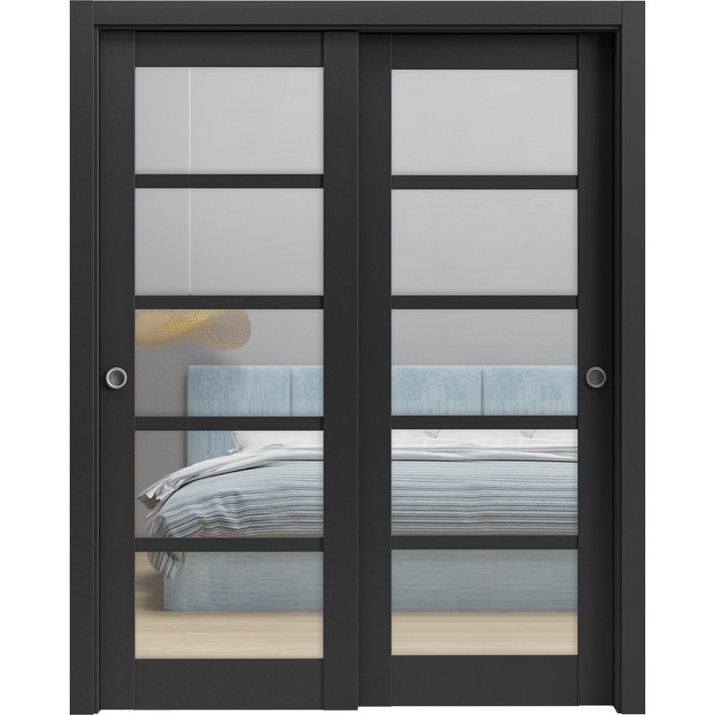 Portes de placard coulissantes en bois Quadro, 17 po x 79,5 po