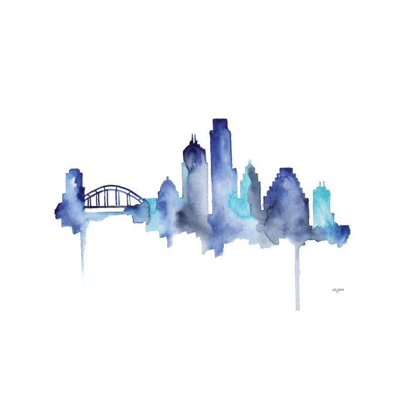 Austin Skyline by Kelsey McNatt - Wrapped Canvas Gallery-Wrapped Canvas Giclée, 66.04 cm H x 45.72 cm W x 1.91 cm D