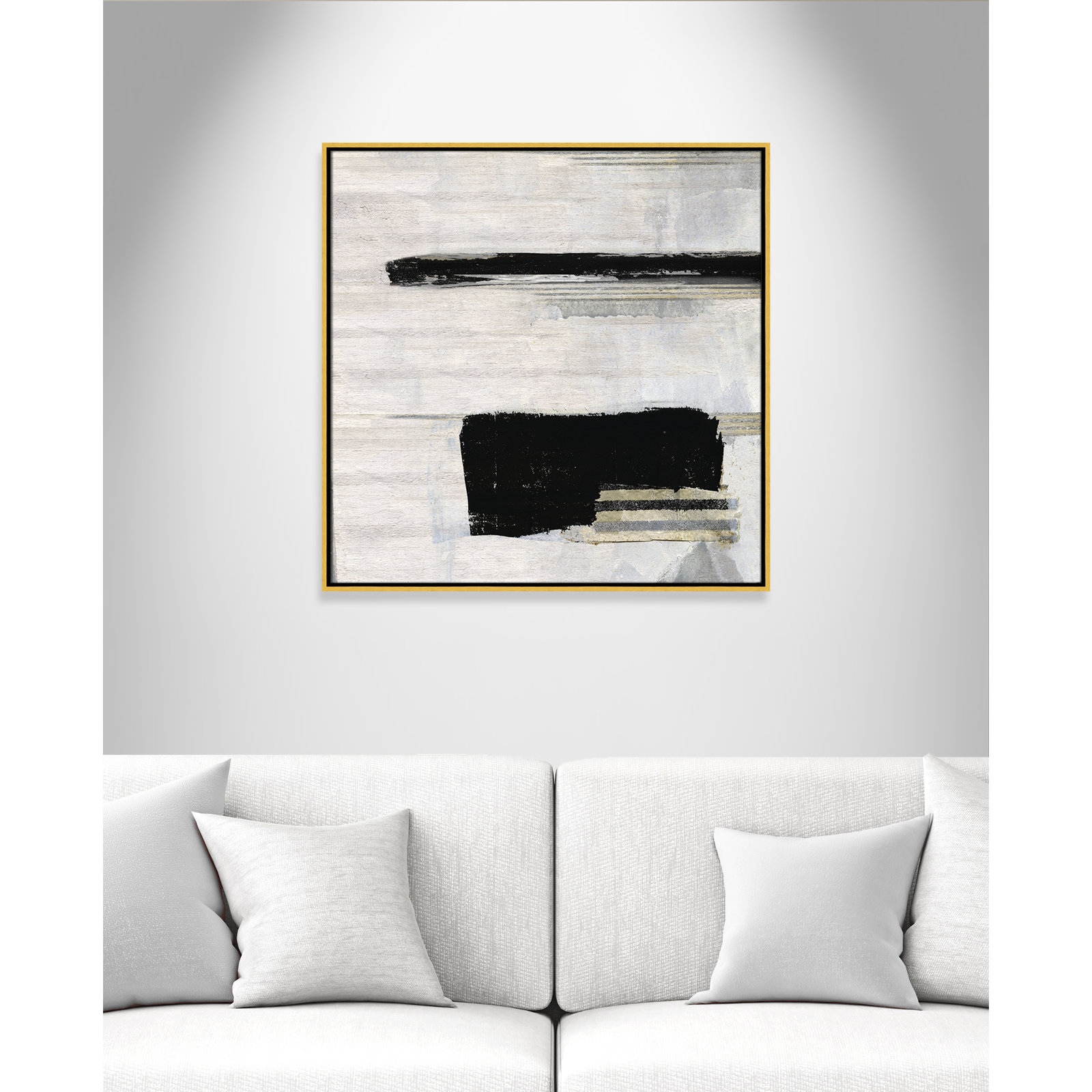 La Bande II Print by Sally Swatland, 31.5" H x 31.5" W, Gold