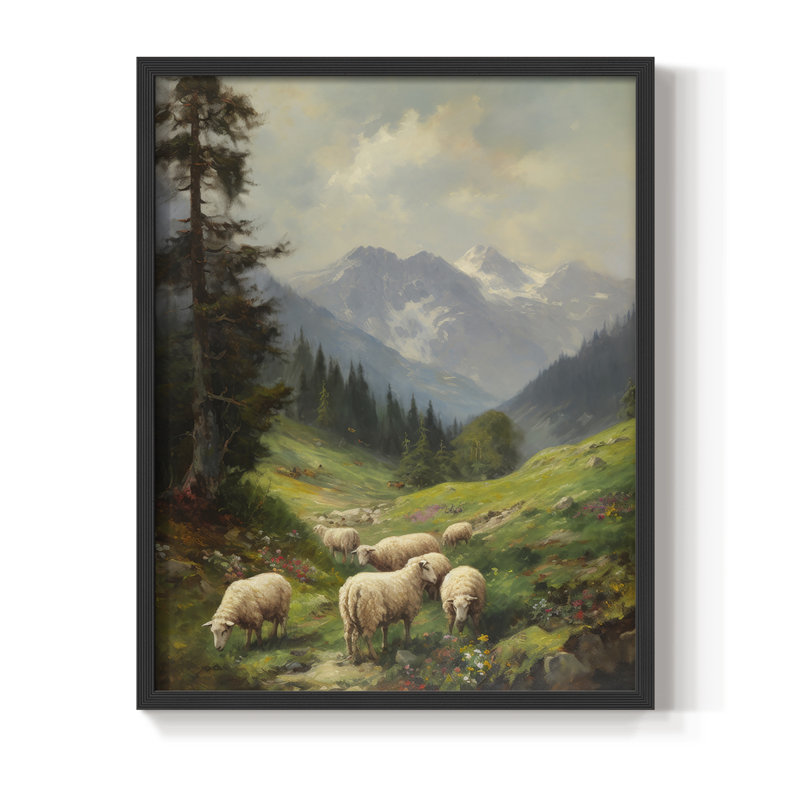 ANIMALS Series CCCI  -Premium Framed Print -Ready to Hang - No Nails Required, Black, 11" H x 9" W