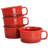 Crock Pot Appleton 24Oz Stoneware 4 Piece Soup Mug Set In Gradient Red