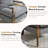 Chenille Accent Chair, Spindle Accent Chair with Upholstered Armrests, Farmhouse Accent Chair with Turned Wood-1655403900