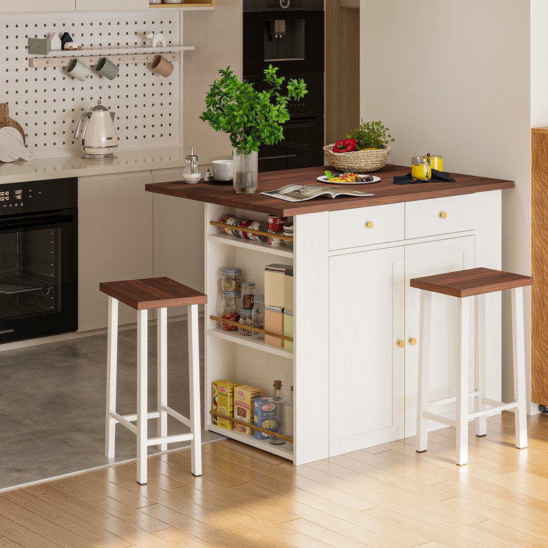 Winston Porter 3x5 Kitchen Island With Seating Winston Porter