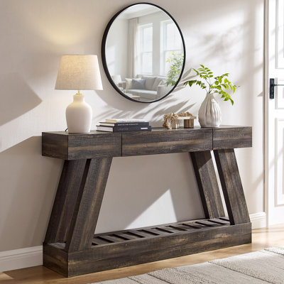 60" Farmhouse Console Table with Drawers for Hallway Living Room as Entryway Table and Sofa Table