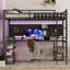 Lit mezzanine double avec bureau et tablettes, lit mezzanine avec échelle et garde-corps, cadre de lit mezzanine pour la chambre à coucher, noir-1551468051-1551468050