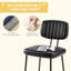 Chaises de salle à manger en cuir et métal (ensemble de 2)-497107960