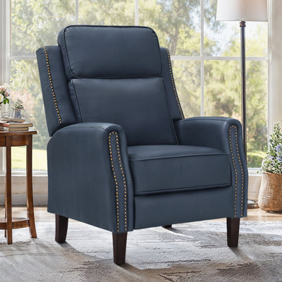 Traditional Breathable Top Grain Genuine Leather Recliner by Red Barrel Studio