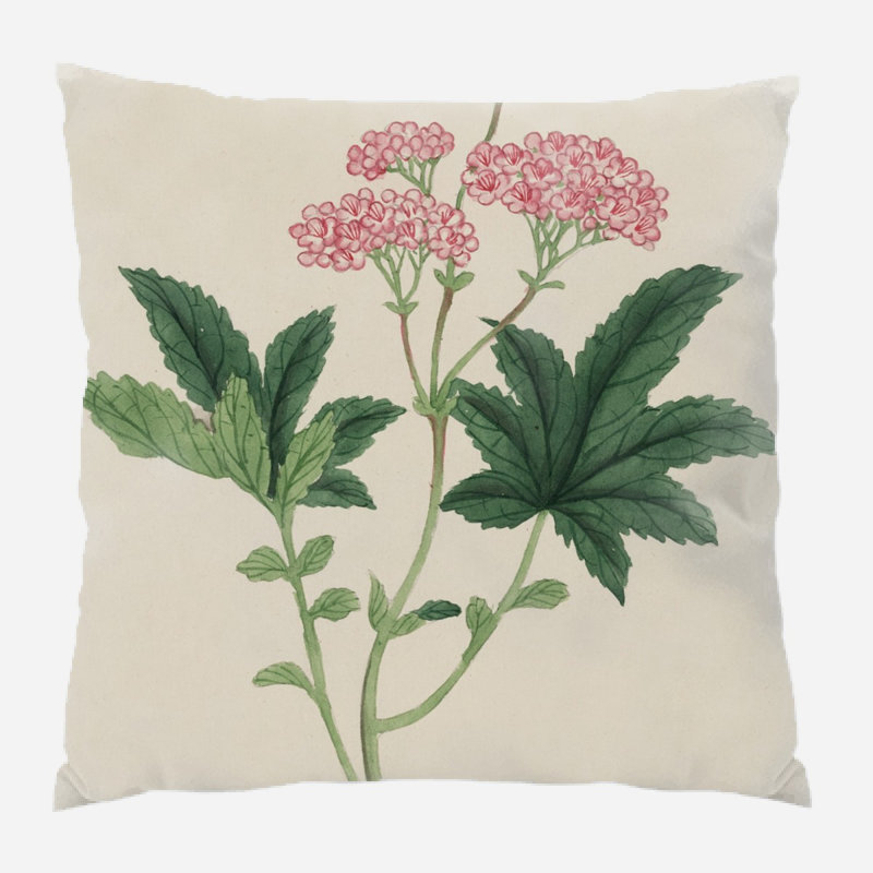 Floral Outdoor Reversible Throw Pillow, Outdoor, Synthetic