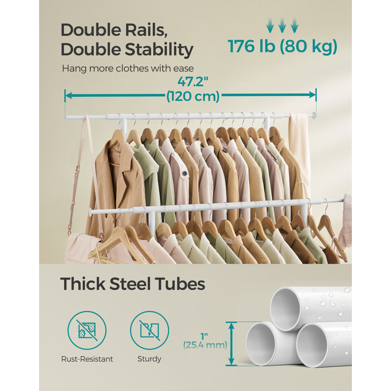 Rolling Clothing Rack
