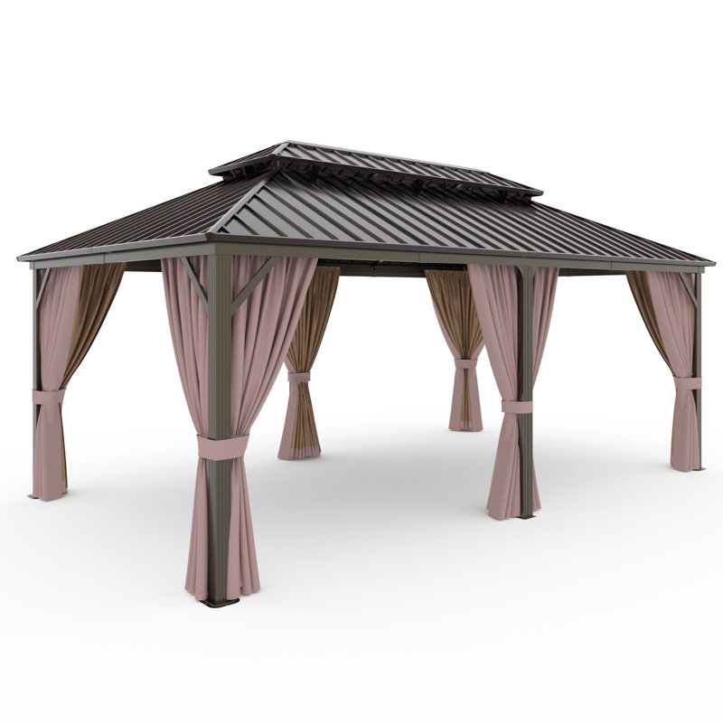 Pavillon de jardin en acier, 20 pi x 12 pi