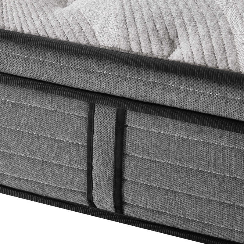 Matelas hybride ferme de 14 po avec mousse viscoélastique imprégnée de gel Hasegawa, Grand lit
