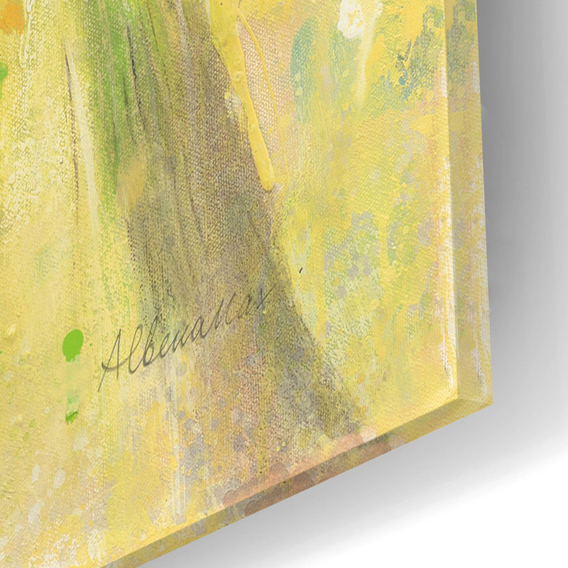 «Breezy Palm 2» par Albena Hristova, art mural en verre acrylique, H 12 po x l 12 po x P 0,13 po