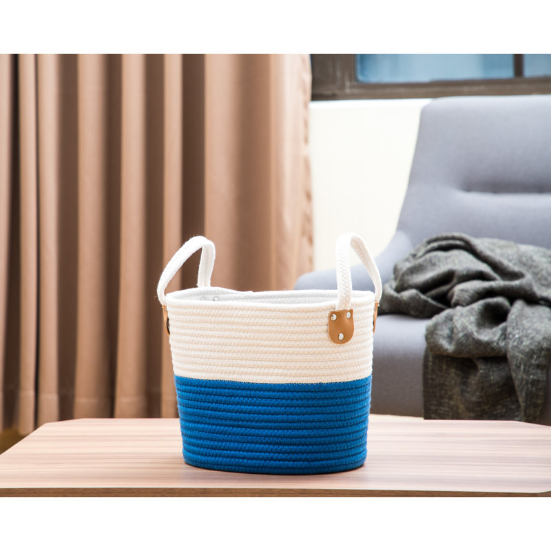 Petit panier en tissu, Bleu