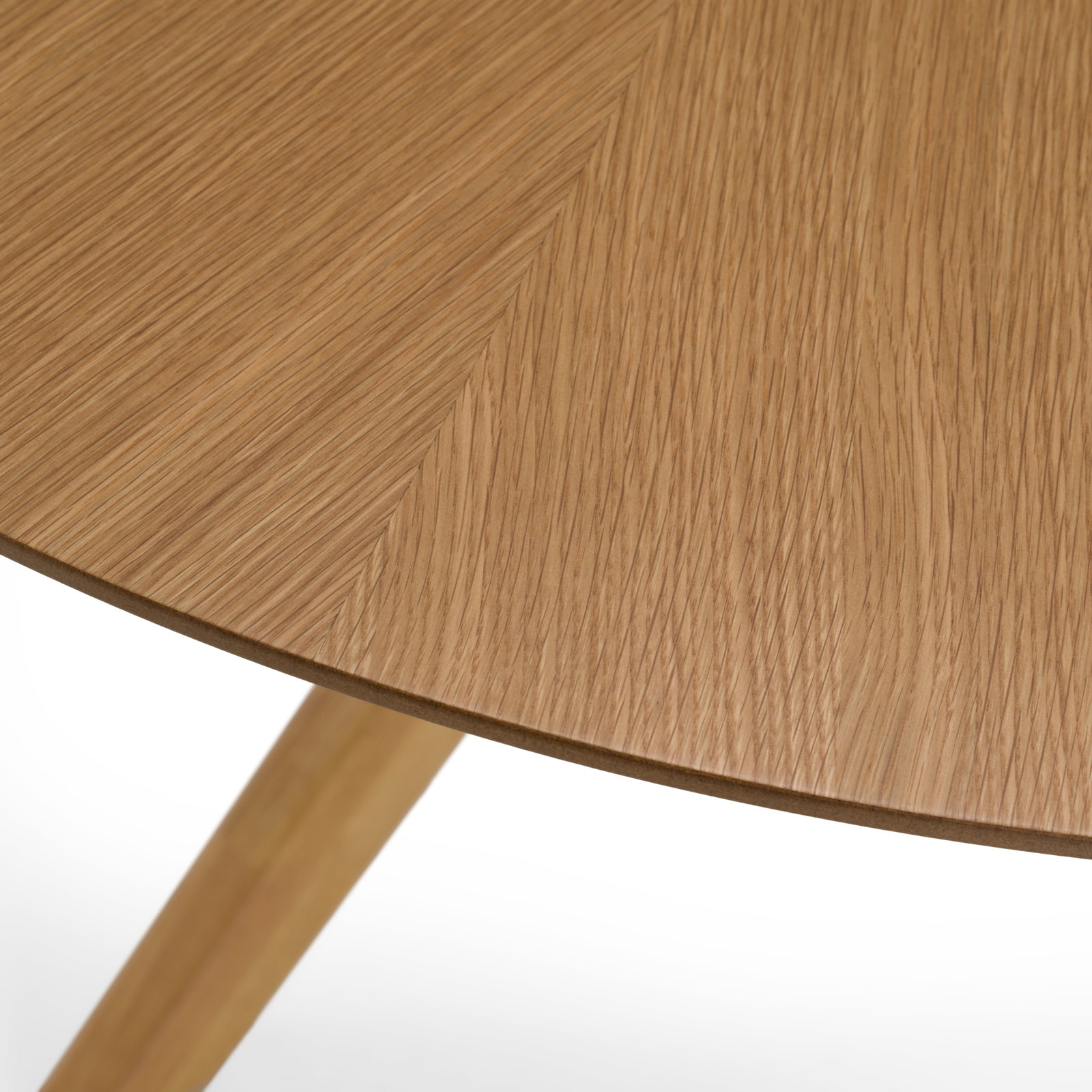 Nestor Dining Table, 30" H x 47" L x 47" W, Natural Oak