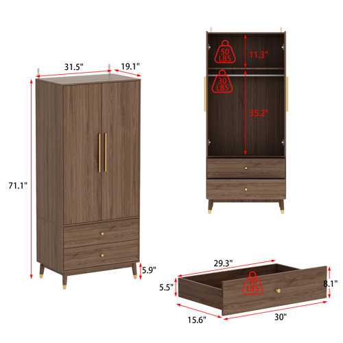 Mercer41 Edmunda Armoire & Reviews | Wayfair