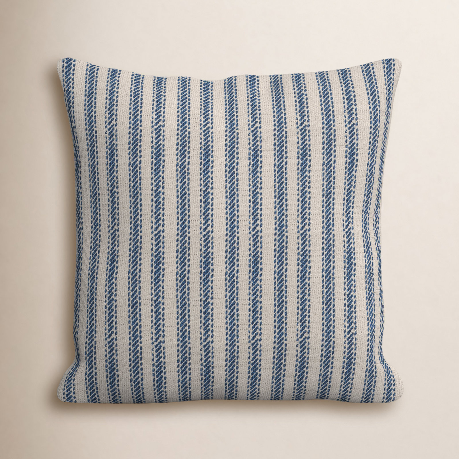 Percy Square Cotton Pillow Cover, Indigo, Pillow Cover Only - No Insert