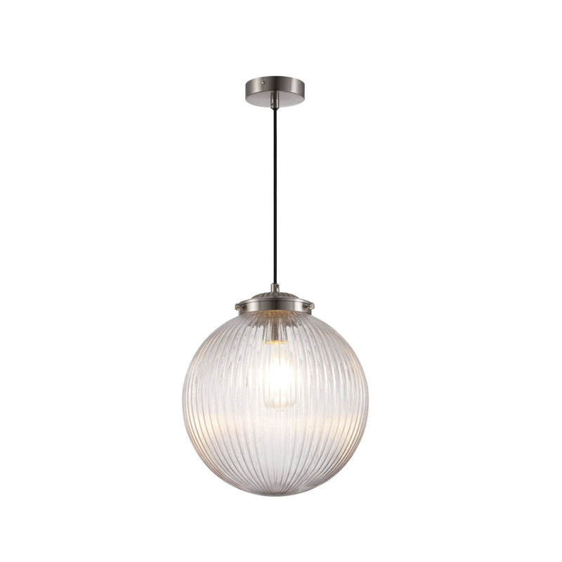 1 - Light Satin Silver Sphere Pendant