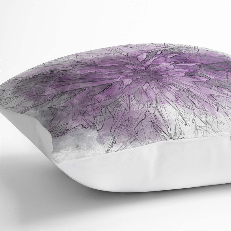 Abstract Square Throw Cushion, White, 55cm H x 55cm W x 20cm D