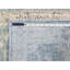 Bleu poudre 2 pi x 3 pi, collection Souple, motif Oushak, laine luxueuse nouée à la main, colorants végétaux, tapis, échantillon, tapis oriental