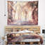 Tapisserie de forêt magnifique à l’automne doré avec accessoires suspendus inclus-28489745