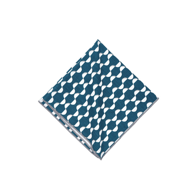 Ensemble de serviettes de table en coton 4 pièces Shari, Bleu