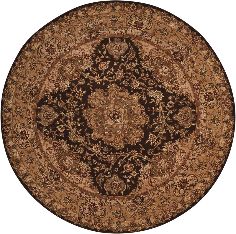 Bryony Wool Oriental Indoor Rug, Round 8'