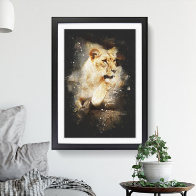 Lioness - Framed Print